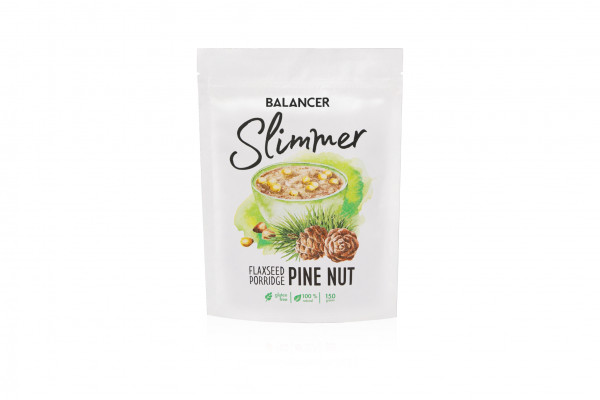 BALANCER SLIMMER КАША ЛЬНЯНАЯ НАТУРАЛЬНАЯ С КЕДРОВЫМИ ОРЕХАМИ, 150 Г